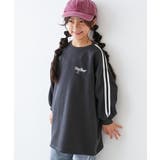 スミクロ | ゆるっとシルエット サイドライン 裏起毛ワンピース | devirock