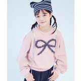 020-リボン-ペールピンク | chum えらべるラメチュール 裏起毛トレーナー | devirock