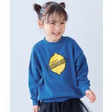 001-レモン-クラシックブルー | デビラボ BOXシルエット プリントトレーナー | devirock