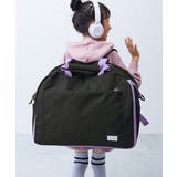 002-ブラック-Sバイオレット | 拡張できる 3WAYボストンバッグ 子供服 | devirock