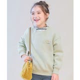 041-フラワー-Gグリーン | スフレスウェット ワンポイント刺繍 裏起毛 | devirock