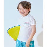 017-ロゴ-ホワイト | UVカット Tシャツ型 半袖ラッシュガード | devirock