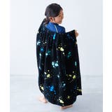 012-ペンキ-ブラック | 綿100％ ラップタオル 80cm | devirock