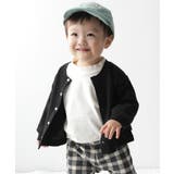 ブラック | UVカット ベビー ワッフルカーディガン | devirock