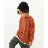 キャロット | 綿100% お洗濯してもよれにくい無地ビッグシルエット 袖リブ長袖Tシャツ | devirock