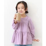 Lラベンダー | ティアード長袖チュニック 子供服 キッズ | devirock