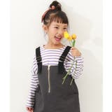 005-ラベンダー | ゆるっとボーダー 長袖Tシャツ 子供服 | devirock