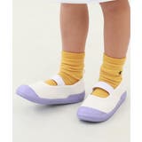 Lパープル | ガールズデザイン ゆったりフィット 上履き(上靴) | devirock