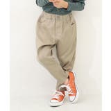 005-ダークベージュ | ツイル ペグトップパンツ 子供服 | devirock