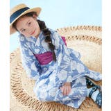 018-ひなげし-ブルー | 浴衣 兵児帯2点セット 子供服 キッズ ベビー 女の子 浴衣 甚平  | devirock