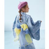 005-シェル-ダスティブルー | 着付け簡単 シワになりにくい セパレートワンピース浴衣 | devirock