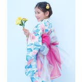 015-ヒマワリ-オフホワイト | 着付け簡単 シワになりにくい セパレートワンピース浴衣 | devirock