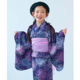 017-打ち上げ花火-ネイビー | 着付け簡単 シワになりにくい セパレートワンピース浴衣 | devirock