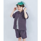 パープルグレー | 半袖セットアップ 子供服 キッズ | devirock