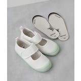 004-ミントグリーン | ゆったりフィット ベルトでサイズ調整できる 上履き | devirock