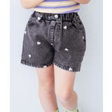 ケミカルブラック | ハート刺繍 デニムショートパンツ 子供服 | devirock