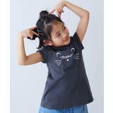 006-ネコ-スミクロ | 綿100% デビラボ プリントチュニックTシャツ | devirock