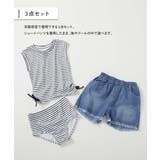 UVカット 服っぽく着られる ボーダーT&デニムパンツ水着 | devirock | 詳細画像2 