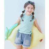 アッシュミント | UVカット 服っぽく着られる ボーダーT&デニムパンツ水着 | devirock