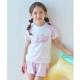 001-タイダイ-ピンク | UVカット インナー付き Tシャツ型セットアップ水着 | devirock
