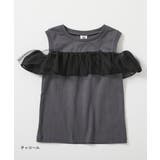 オフショルシフォンTシャツ 子供服 キッズ 女の子 Tシャツ トップス | devirock | 詳細画像4