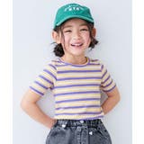 003-パープル | マルチボーダー 半袖Tシャツ 子供服 キッズ 女の子 Tシャツ トップス | devirock