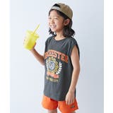 001-トラ-スミクロ | 綿100％ デビラボ BIGシルエットプリントタンクトップ | devirock