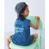 008-ロゴ4-クラシックブルー | 綿100％ デビラボ BIGシルエットプリントタンクトップ | devirock