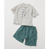 002-Lグレー-ハンターグリーン | 防汚 セットアップ 子供服 | devirock