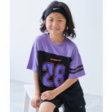 004-バイオレット-ブラック | 速乾 サラっとストレッチメッシュ ナンバリング半袖Tシャツ | devirock