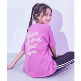 002-ハート-グレープ | BIGシルエット プリント 半袖Tシャツ | devirock
