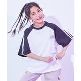 001-ブラック-ホワイト | 袖ライン ラグラン 半袖Tシャツ | devirock