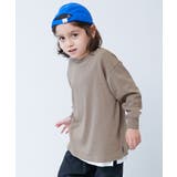 Dグレージュ | 綿100% お洗濯してもよれにくい無地ビッグシルエット 袖リブ長袖Tシャツ | devirock