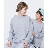 ストーンブルー | 綿100% お洗濯してもよれにくいビッグシルエット 袖リブ大人長袖Tシャツ | devirock