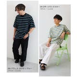 綿100%お洗濯してもよれにくい ビッグシルエット 大人ボーダー半袖Tシャツ | devirock | 詳細画像12