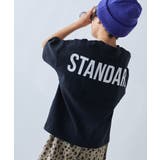 ブラック | 綿100％型崩れしにくい STANDARD バックロゴプリント半袖Tシャツ | devirock