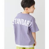 Gバイオレット | 綿100％型崩れしにくい STANDARD バックロゴプリント半袖Tシャツ | devirock