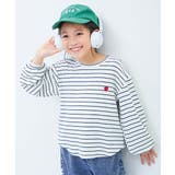 オフホワイトBD | もちもちストレッチ ガールズ ハート刺繍 | devirock