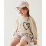 008-ハート-アイボリー | えらべるチュールモチーフ 長袖Tシャツ 子供服 | devirock