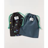 006-ペンキ-アビスブルー | 2枚セット速乾シワになりにくい バケット型巾着 中サイズ | devirock