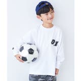 040-ロゴ3-ホワイト | 綿100% お洗濯してもよれにくい ビッグシルエット袖リブワンポイント刺繍アソー… | devirock