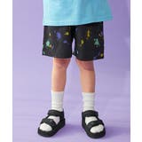 006-ペンキ-ブラック | デザインいろいろ 無地ワンポイント＆総柄 ミニ裏毛ハーフパンツ | devirock