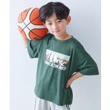 016-山-Dグリーン | 涼感サラッとメッシュ×デビラボ プリント 半袖Tシャツ | devirock
