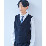 002-Dネイビー-Sブルー | リバーシブル フォーマル ベスト | devirock