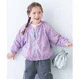 Gライラック | 水はじく 撥水ナイロン ハート総柄ギャザージャケット | devirock