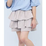 002-Lグレー | 片側ポケット付き 1分丈 ティアードスカパン | devirock