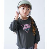 003-ロゴ-スミクロ | 綿100％ デビラボガールズ プリント長袖Tシャツ | devirock