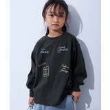 003-らくがき-スミクロ | 綿100% デビラボガールズ BIGシルエットプリント袖リブ長袖Tシャツ | devirock