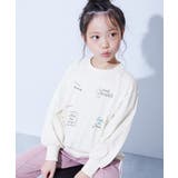 004-らくがき-オフホワイト | 綿100% デビラボガールズ BIGシルエットプリント袖リブ長袖Tシャツ | devirock