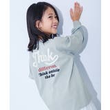 014-ロゴ3-セージ | 綿100% デビラボガールズ BIGシルエットプリント袖リブ長袖Tシャツ | devirock